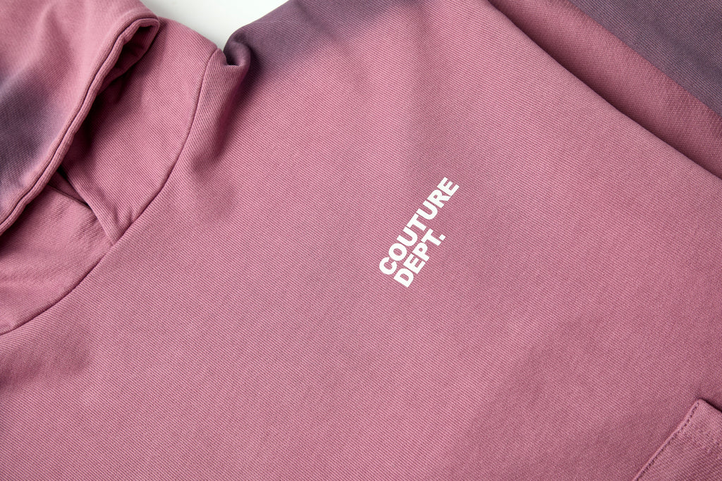 Heavyweight Oversized Couture Dept Hoodie - Pink