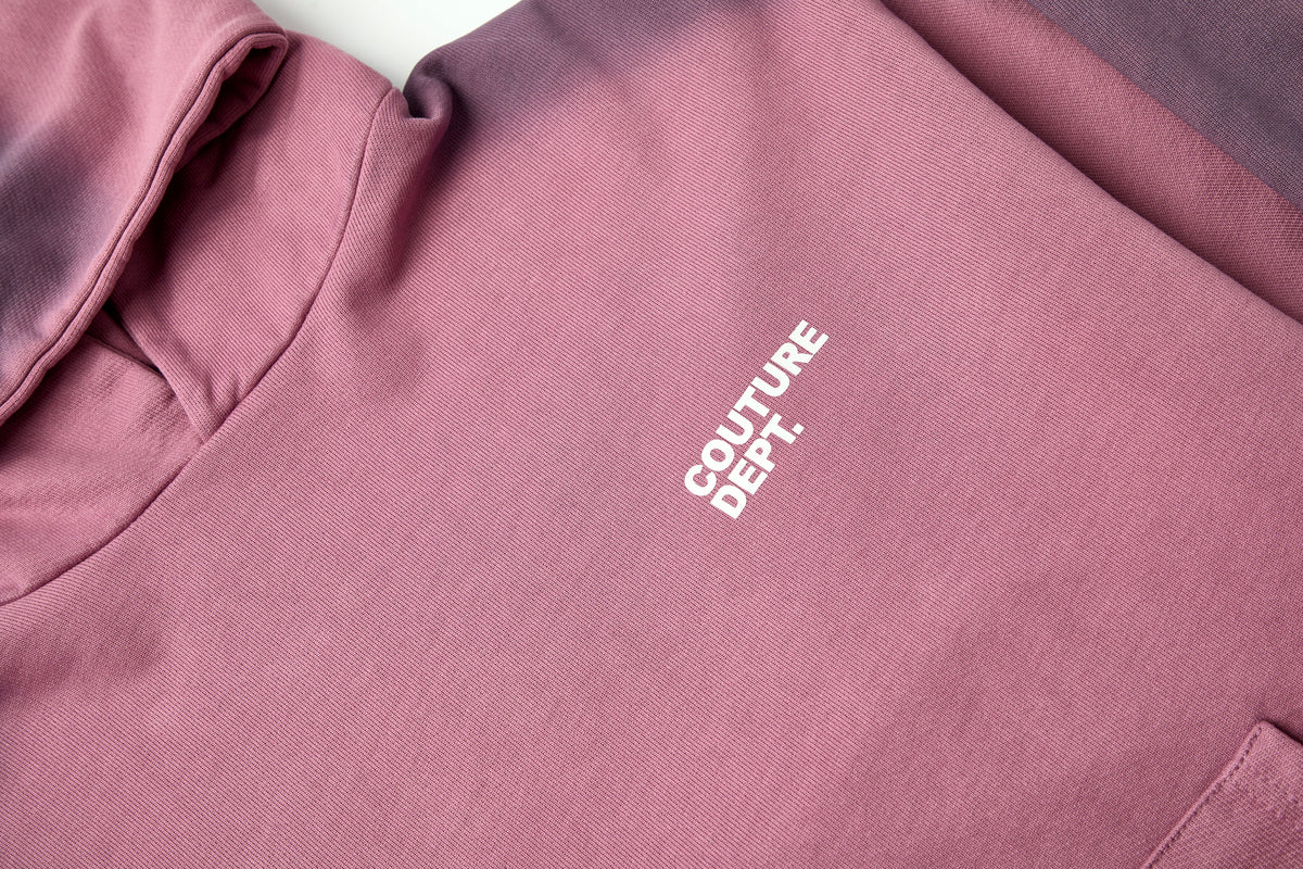 Heavyweight Oversized Couture Dept Hoodie - Pink
