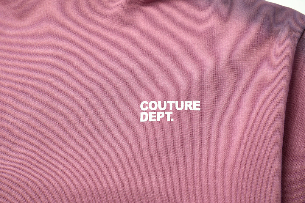 Heavyweight Oversized Couture Dept Hoodie - Pink
