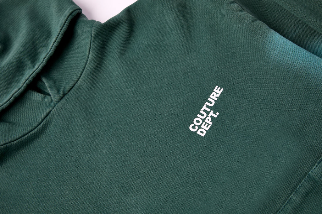 Heavyweight Oversized Couture Dept Hoodie - Green