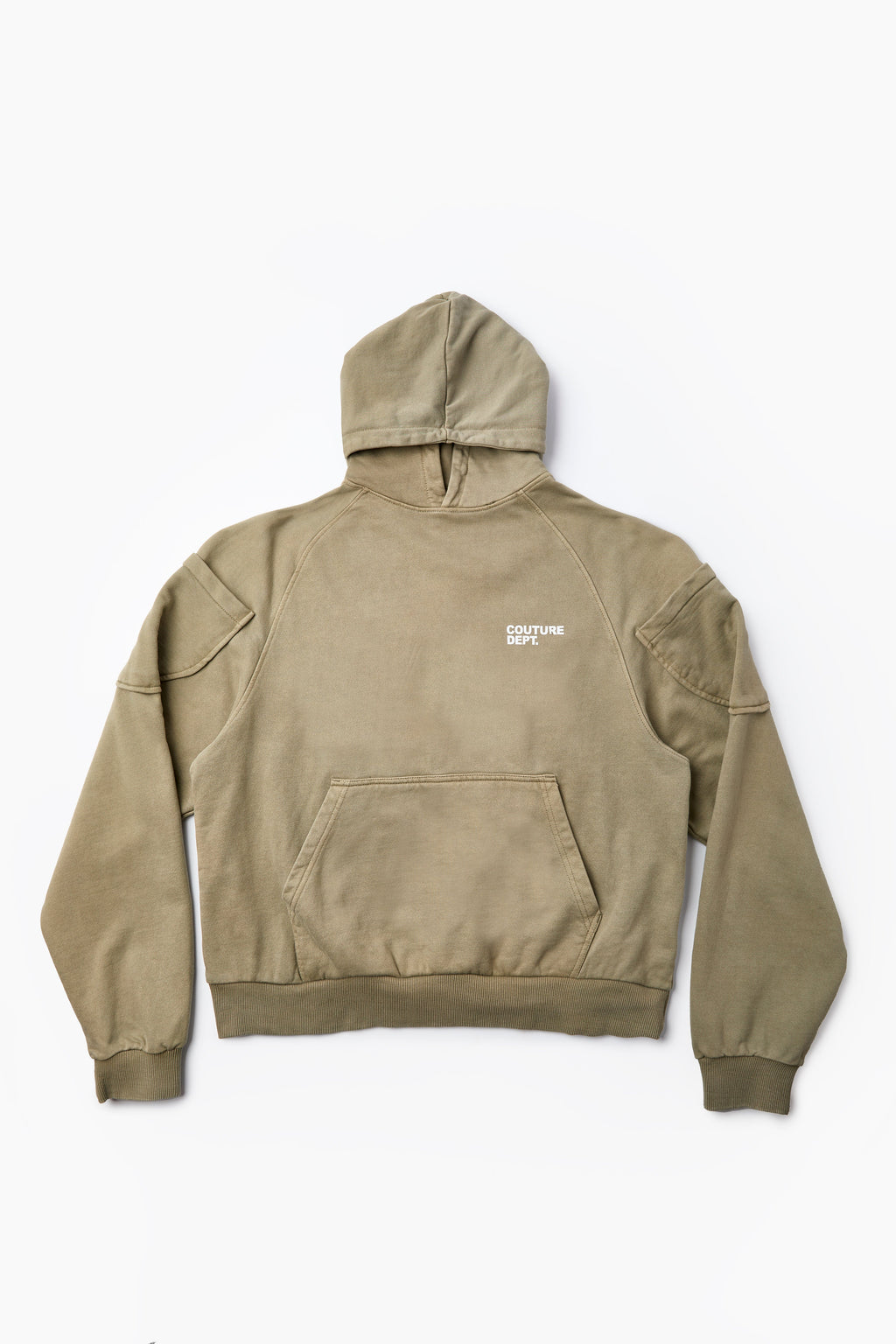 Heavyweight Oversized Couture Dept Hoodie - Khaki