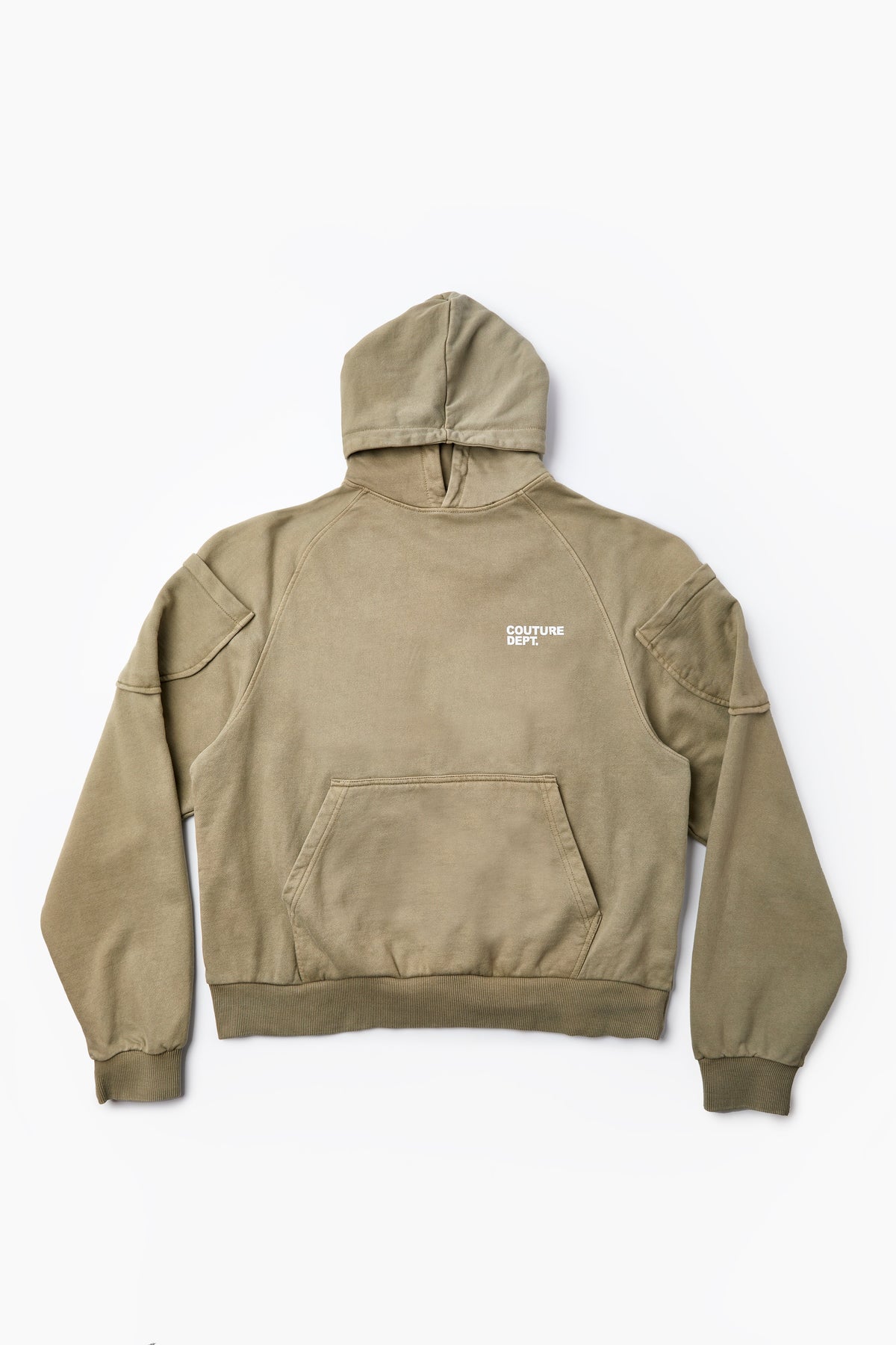 Heavyweight Oversized Couture Dept Hoodie - Khaki