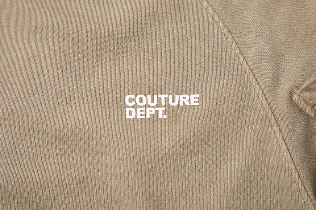Heavyweight Oversized Couture Dept Hoodie - Khaki