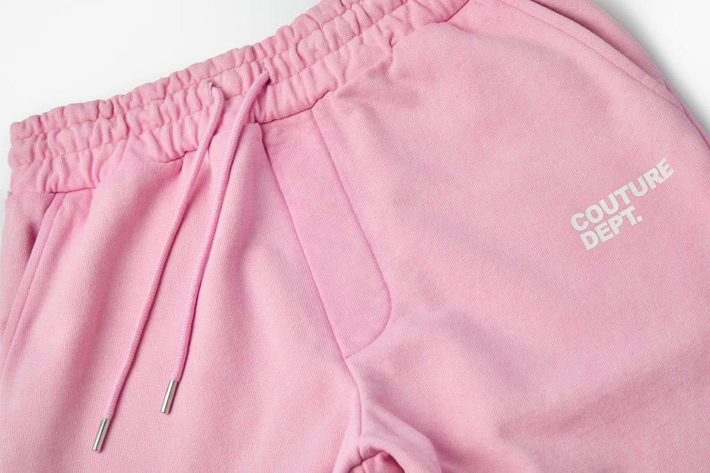 Heavyweight Oversized Couture Dept Joggers - Light Pink