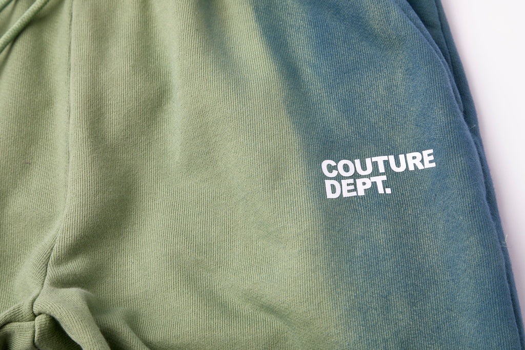Heavyweight Oversized Couture Dept Cargo Joggers - Green