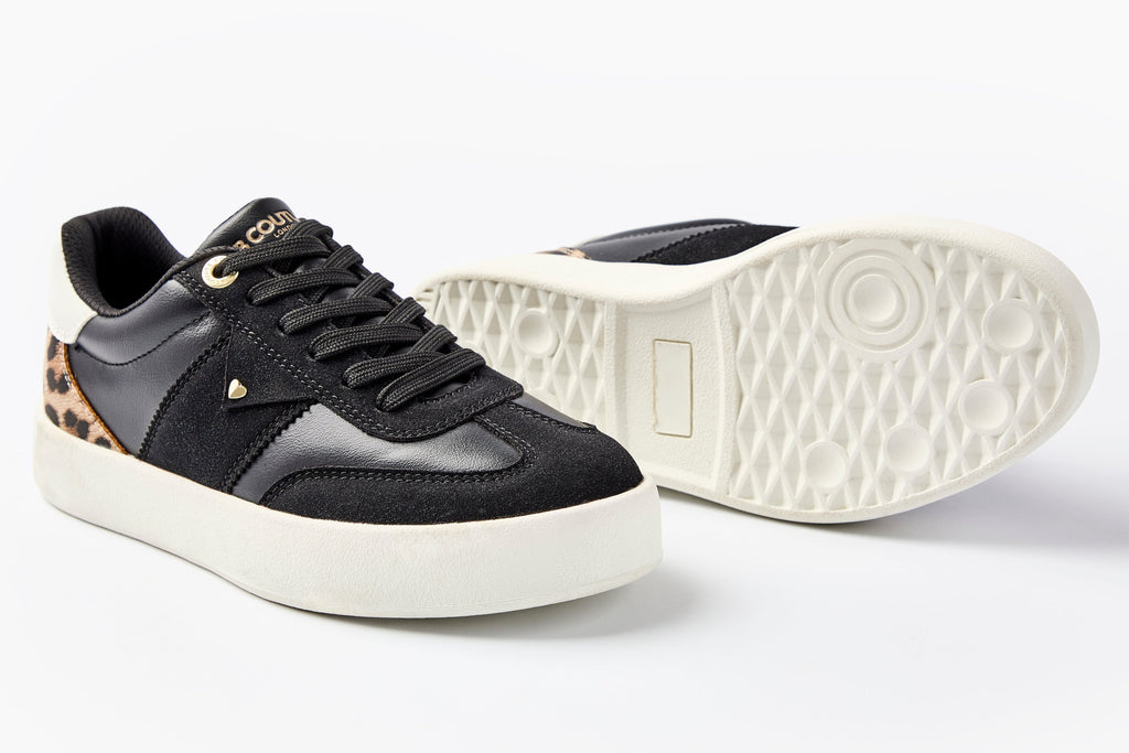 Ampton Low-Profile Trainer - Black/Leopard