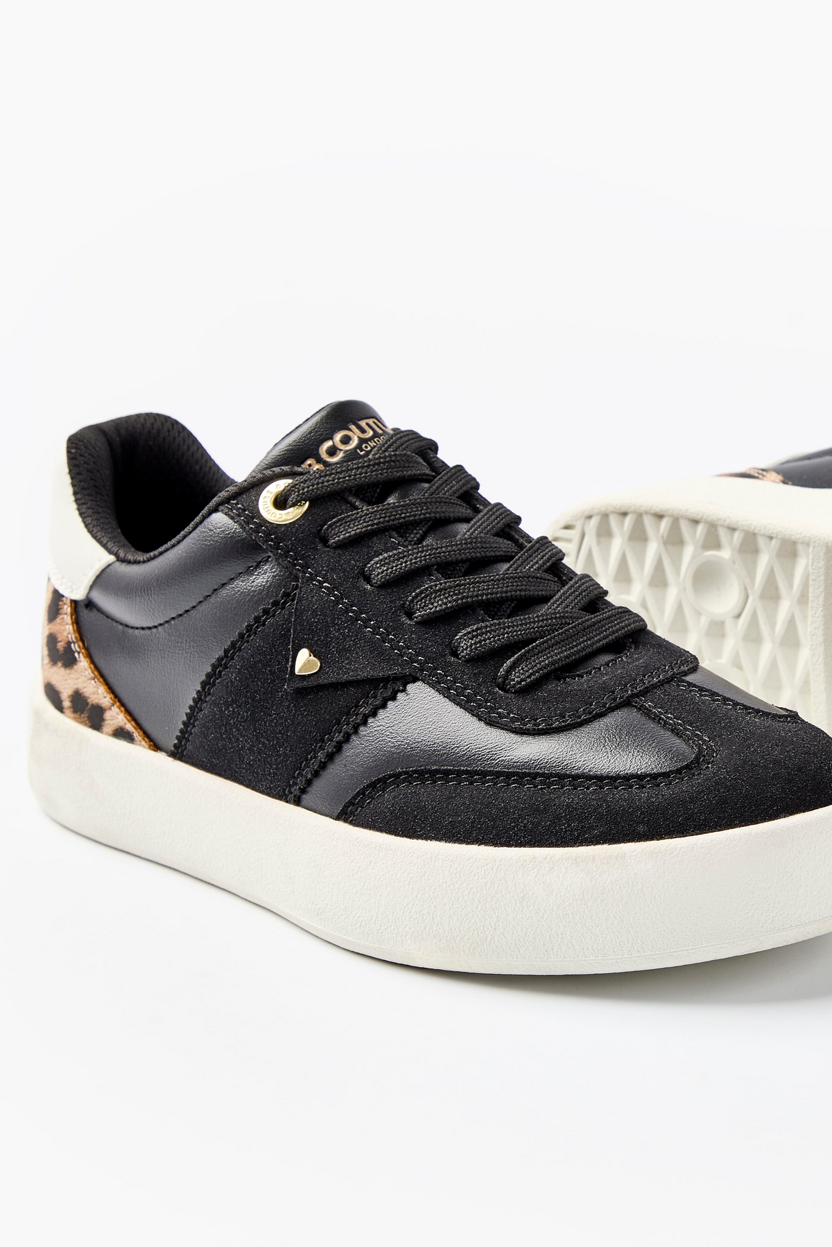 Ampton Low-Profile Trainer - Black/Leopard