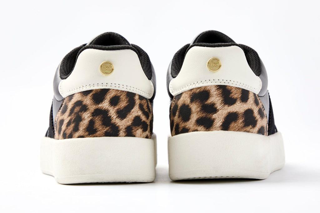 Ampton Low-Profile Trainer - Black/Leopard