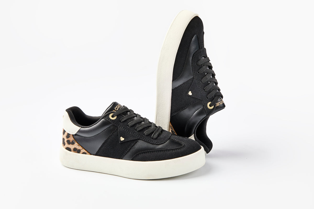 Ampton Low-Profile Trainer - Black/Leopard