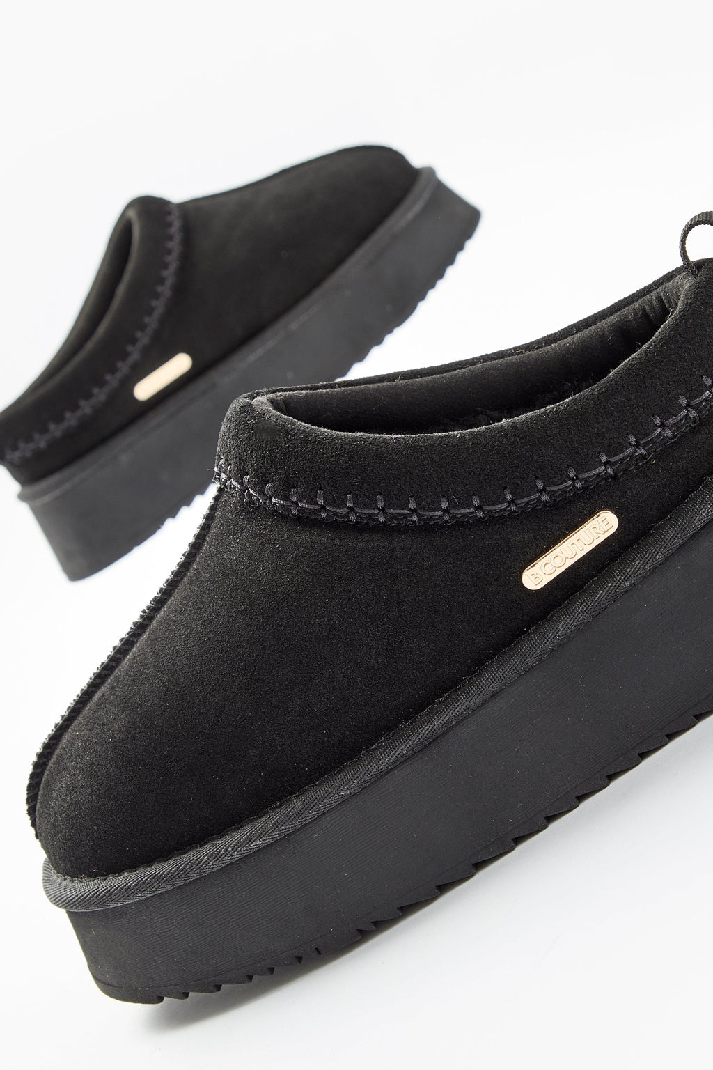 Canon Beck Genuine Suede Mules - Black
