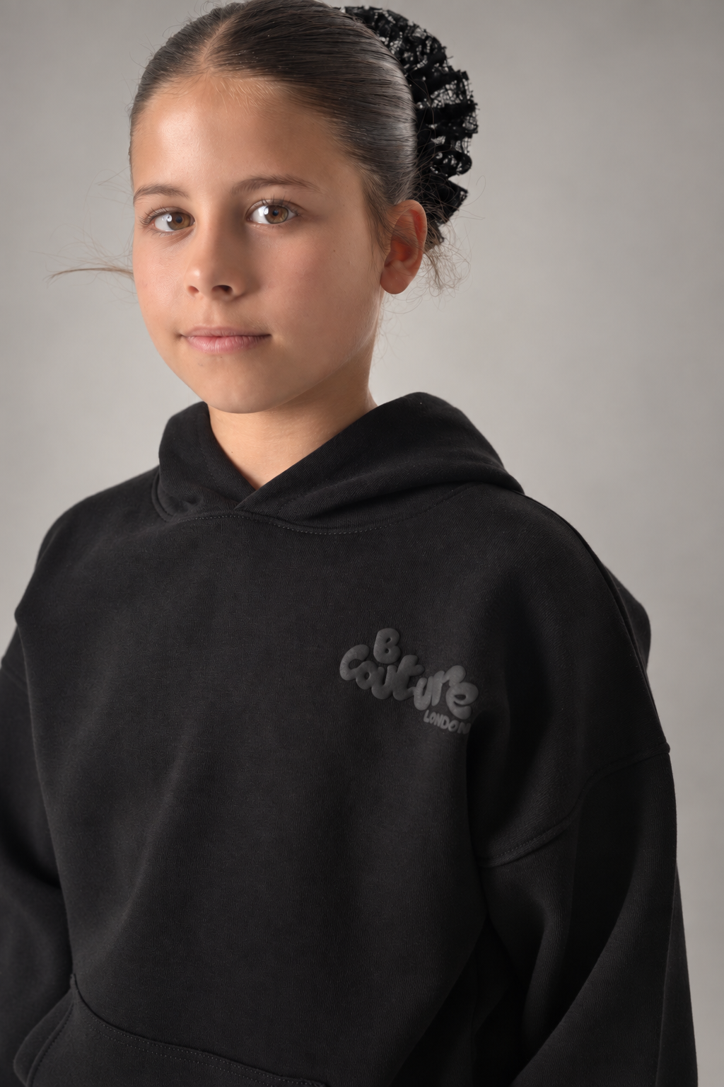 Mini Street Girls Fleece Tracksuit - Black