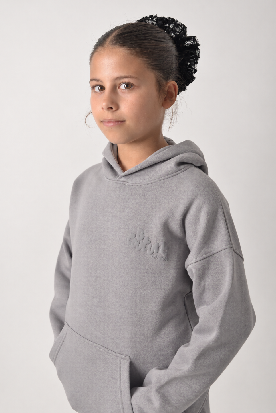 Mini Street Girls Fleece Tracksuit - Charcoal