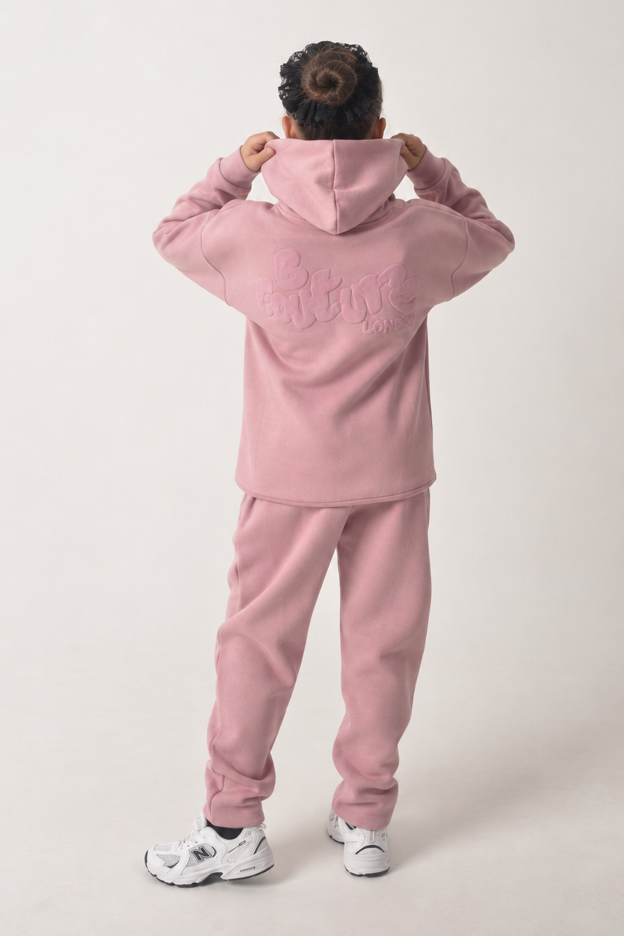 Mini Street Girls Fleece Tracksuit - Rose