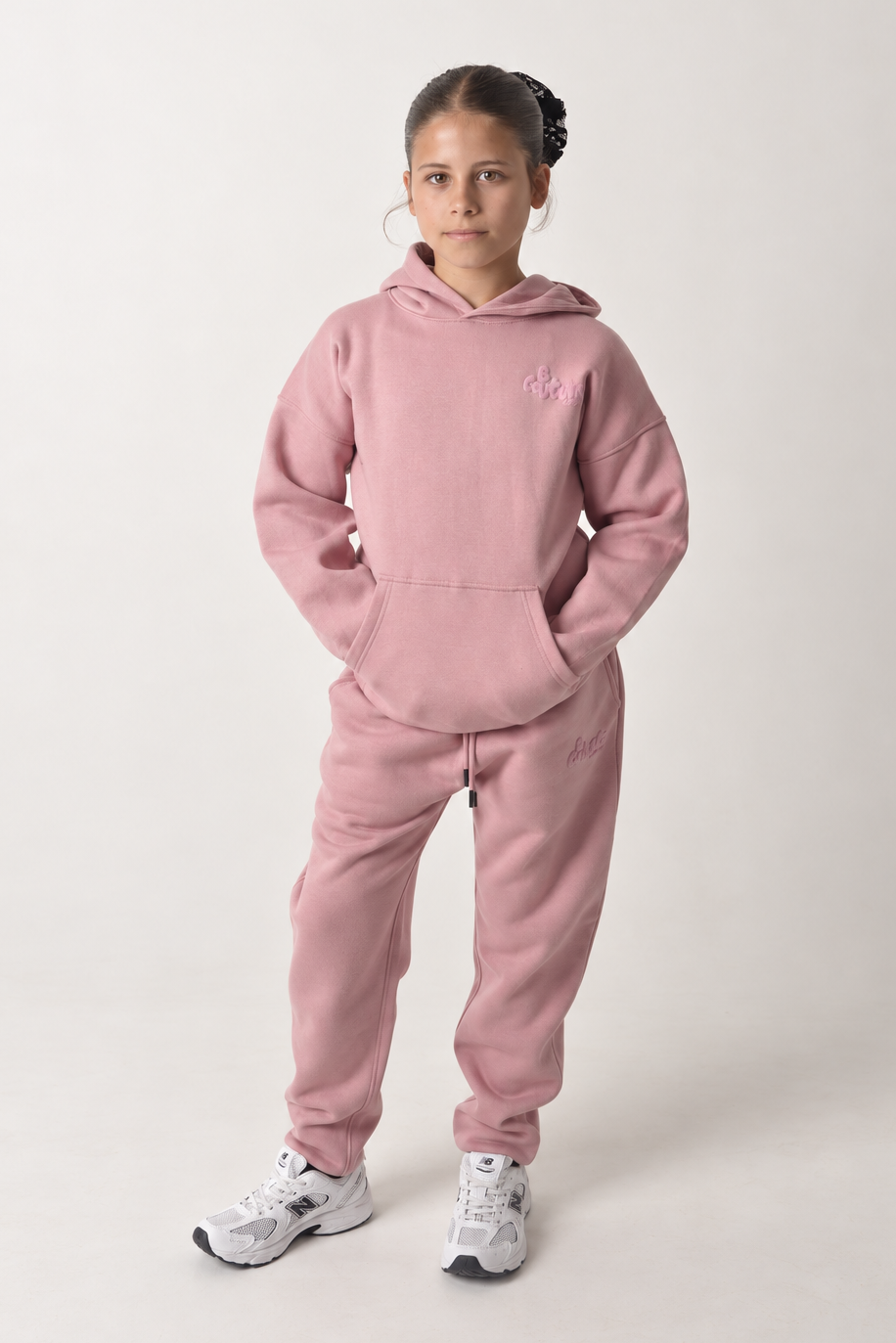 Mini Street Girls Fleece Tracksuit - Rose