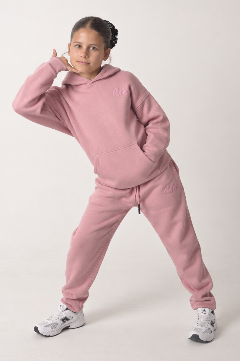 Mini Street Girls Fleece Tracksuit - Rose