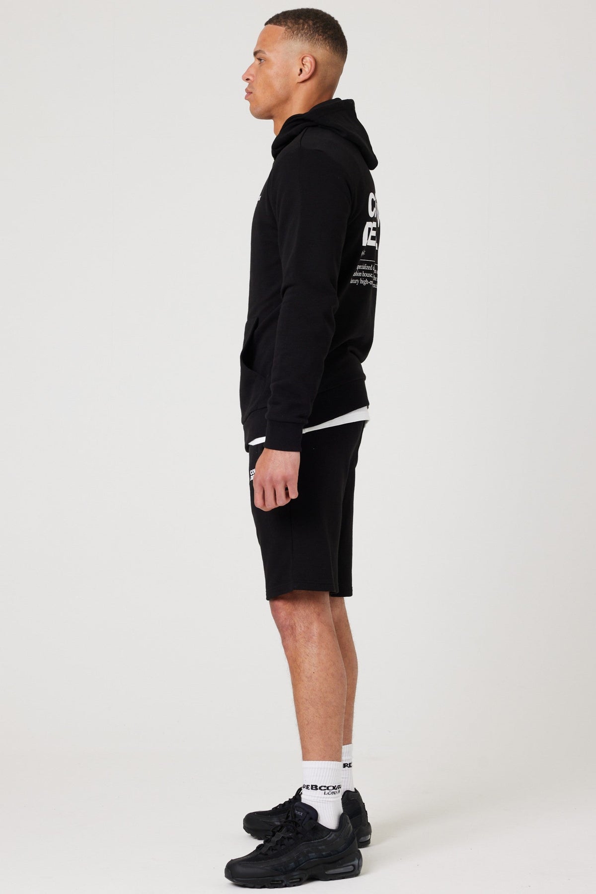 Osborne Shorts, Hoodies & T-Shirt Set - Black/White