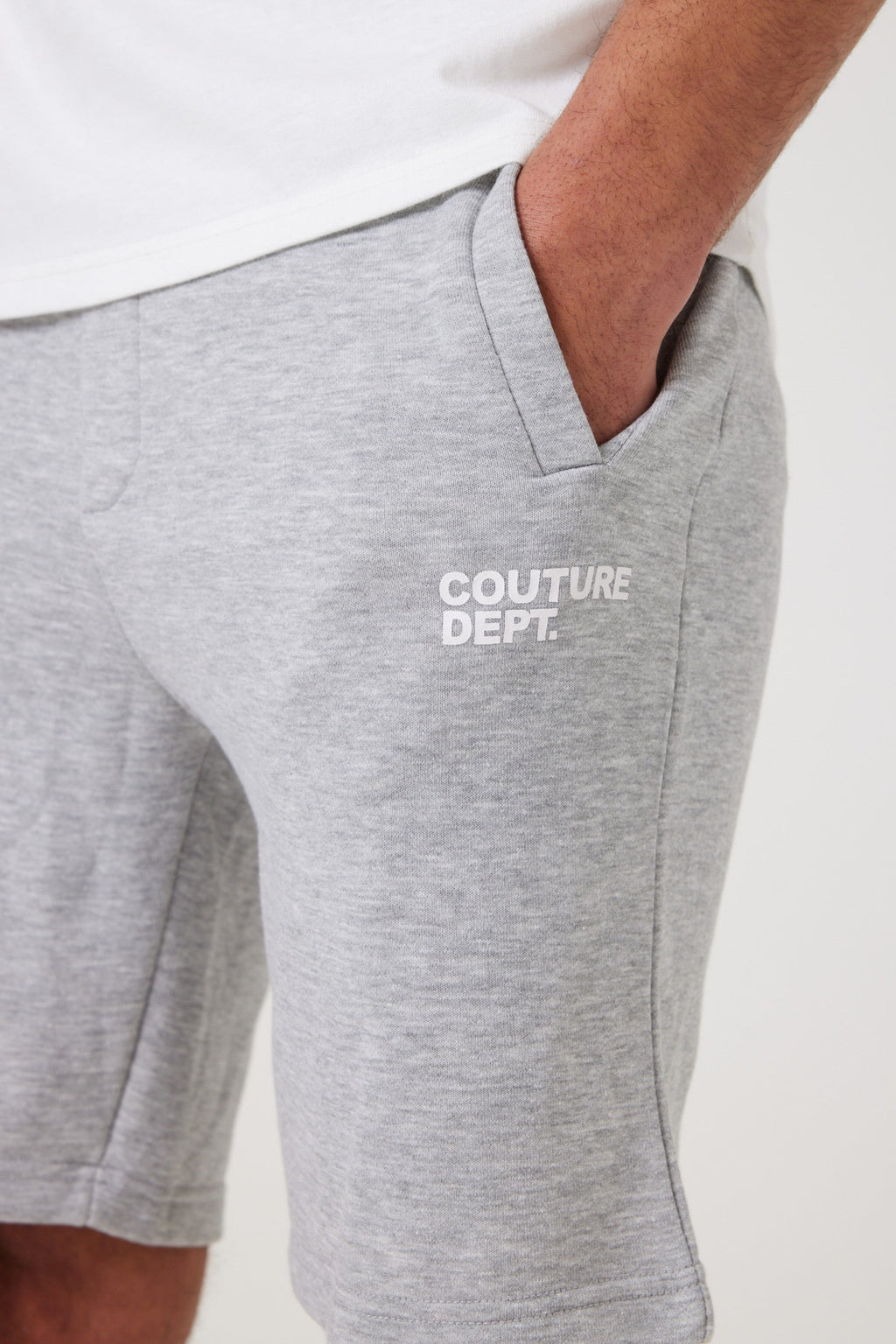 Osborne Shorts, Hoodie & T-Shirt Set - Grey Marl / White