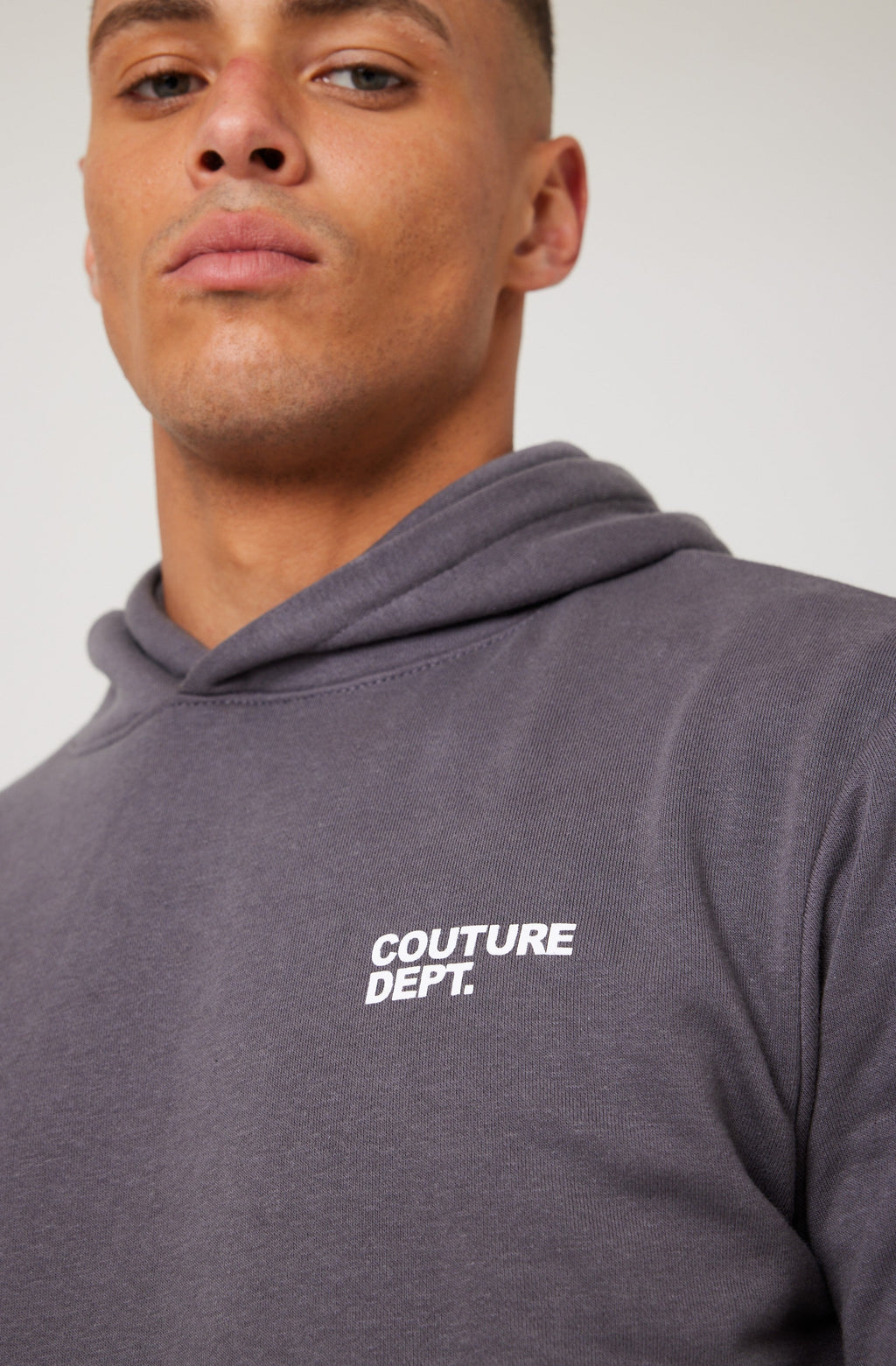 Osborne Shorts, Hoodie & T-Shirt Set - Pewter/White