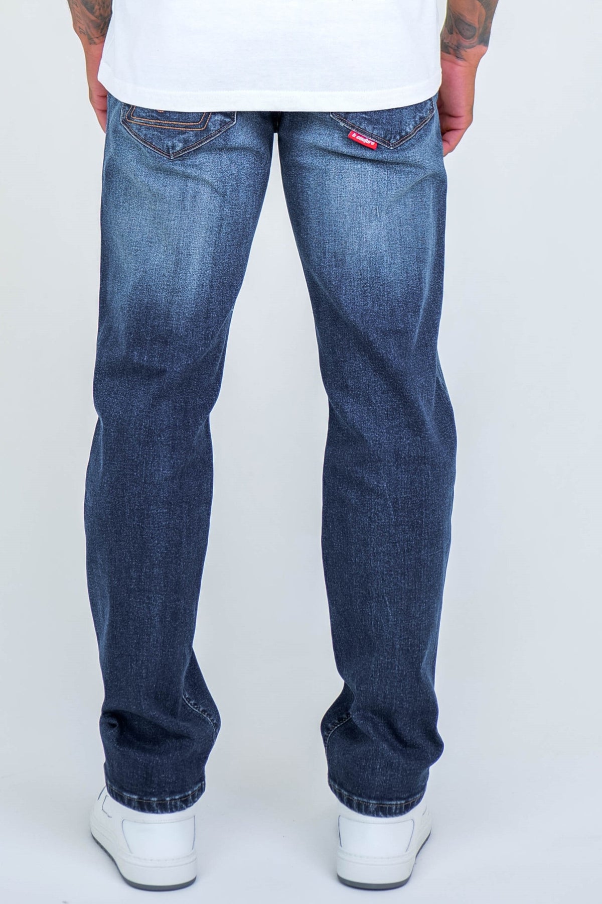 Beckenham Straight Fit Stretch Denim Jeans - Dark Blue