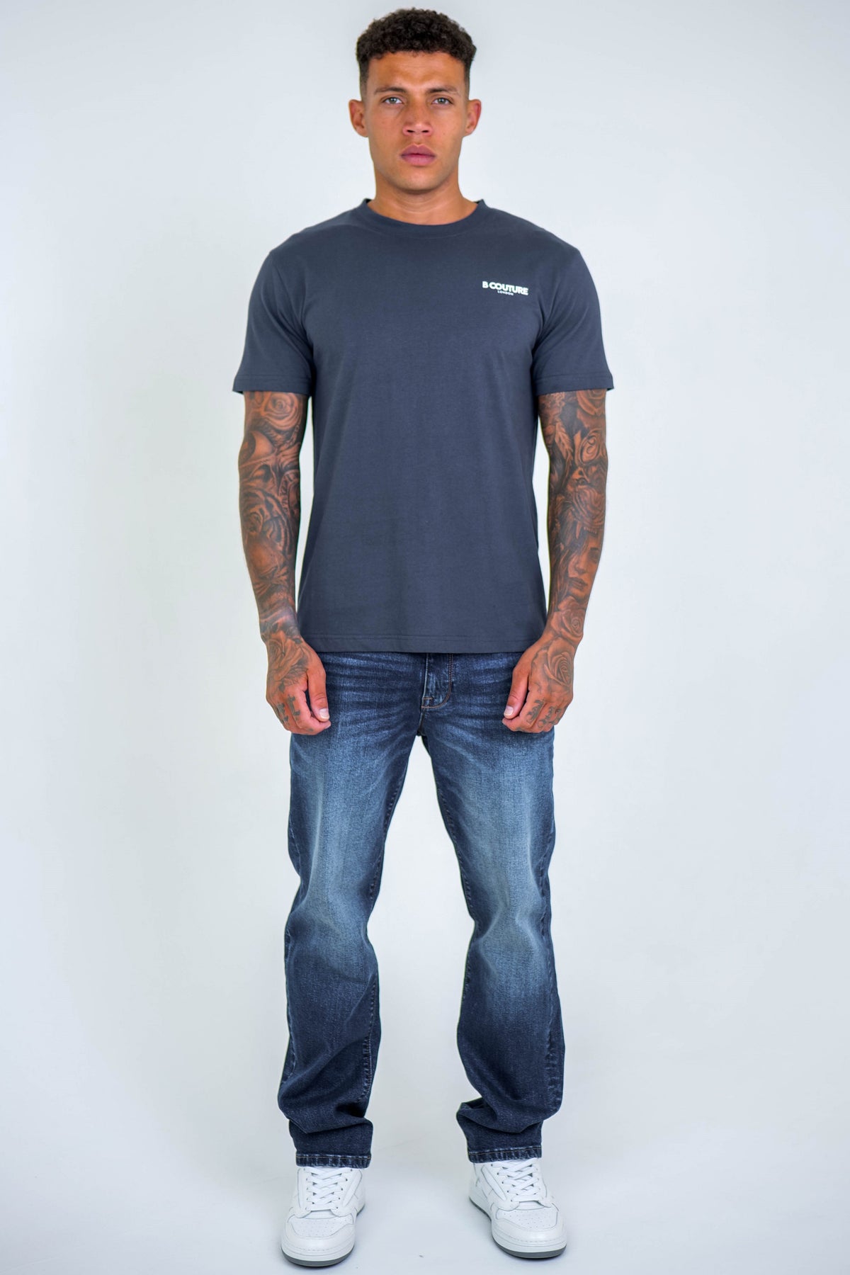 Boston Street Regular Fit Cotton T-Shirt - Navy