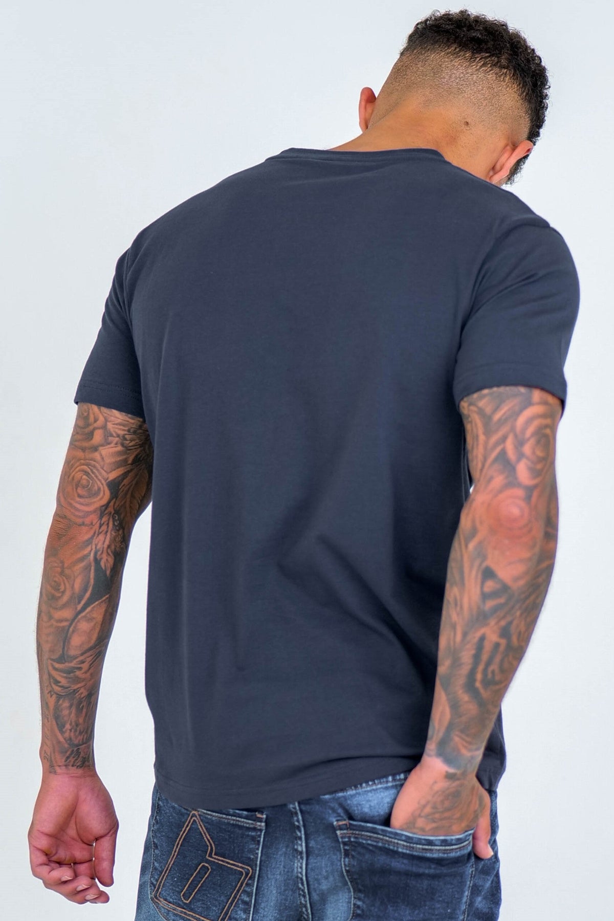 Boston Street Regular Fit Cotton T-Shirt - Navy