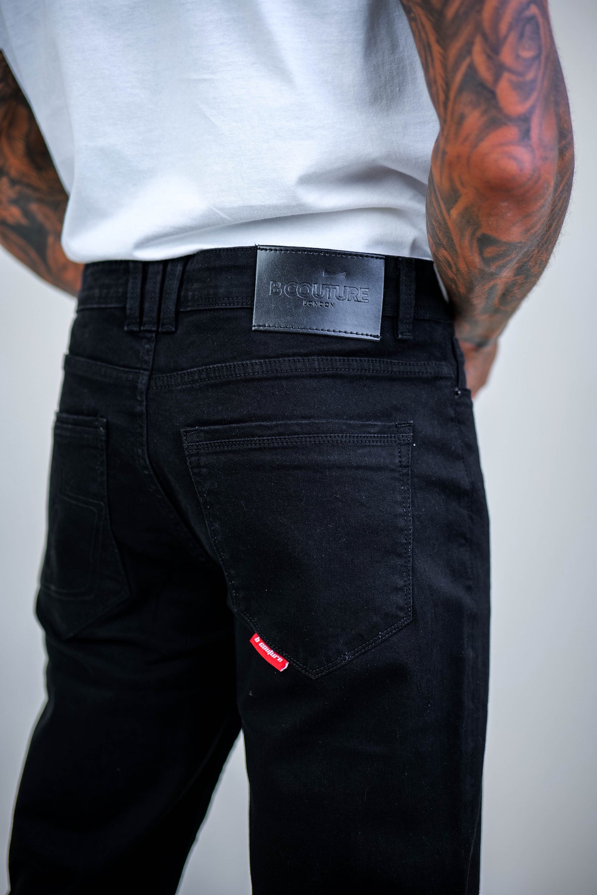 Beckenham Straight Fit Stretch Denim Jeans - Black