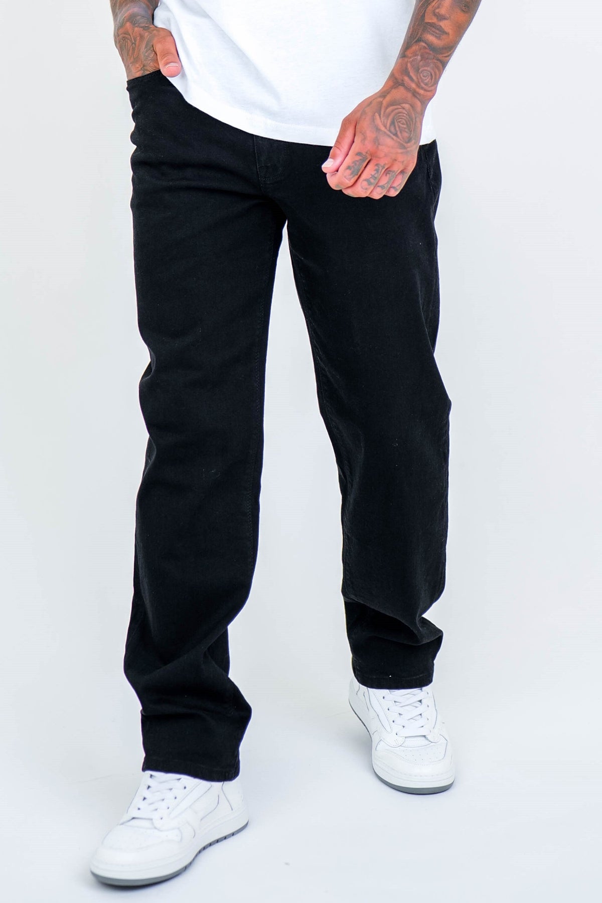 Beckenham Straight Fit Stretch Denim Jeans - Black