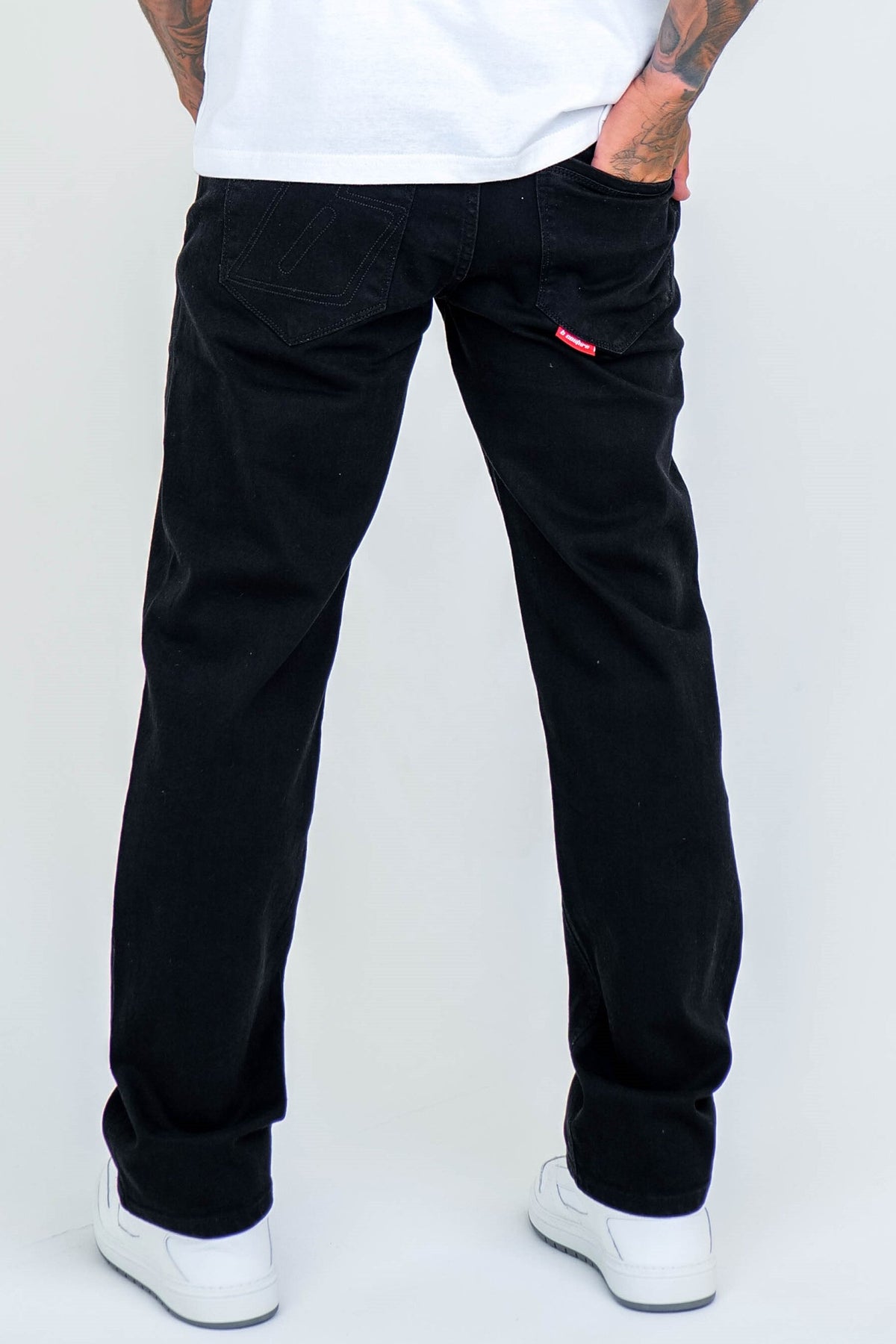 Beckenham Straight Fit Stretch Denim Jeans - Black