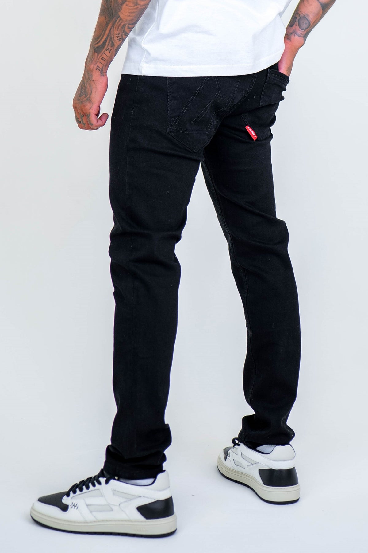 Farnfield Taper Fit Stretch Denim Jeans - Black