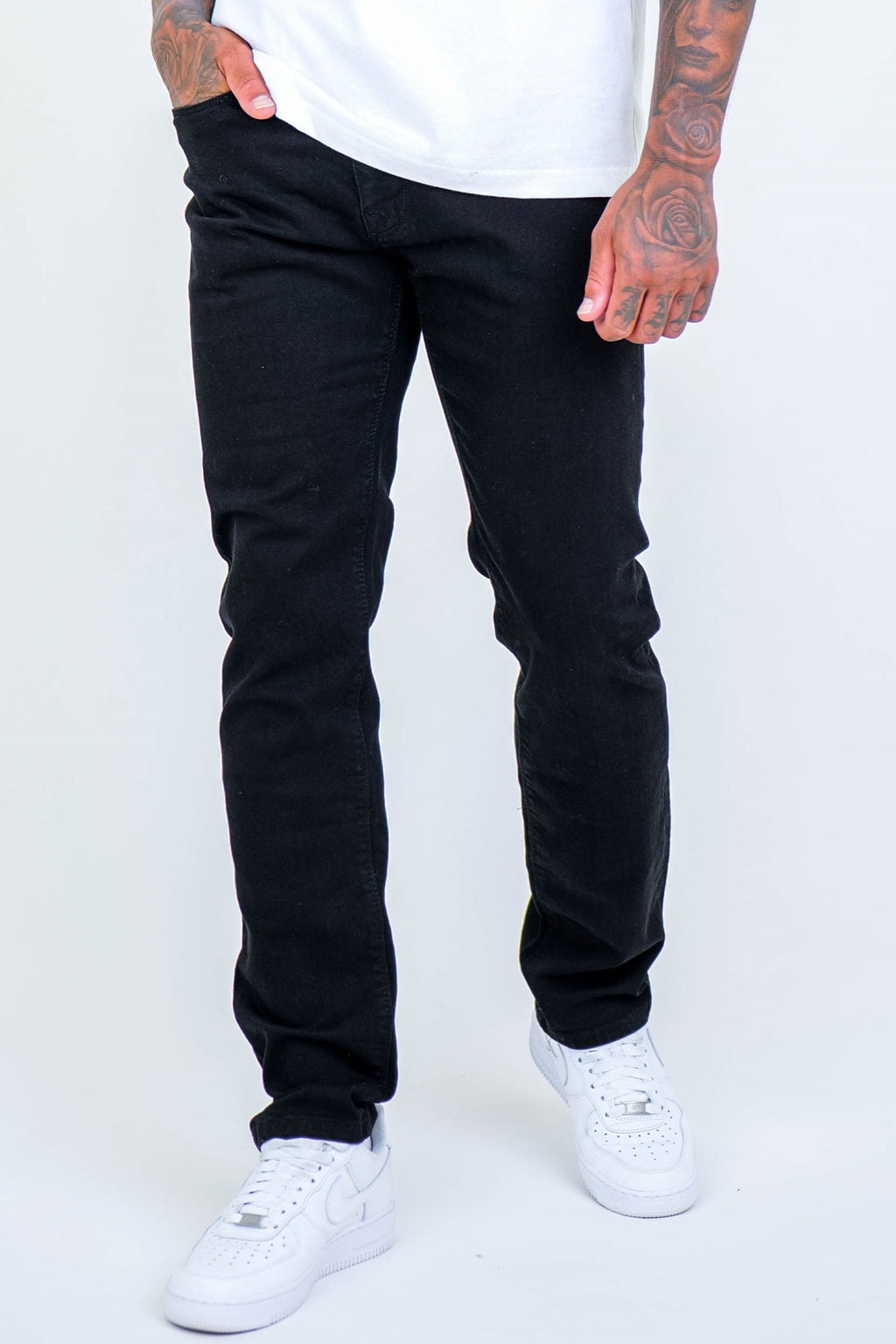 Farnfield Taper Fit Stretch Denim Jeans - Black