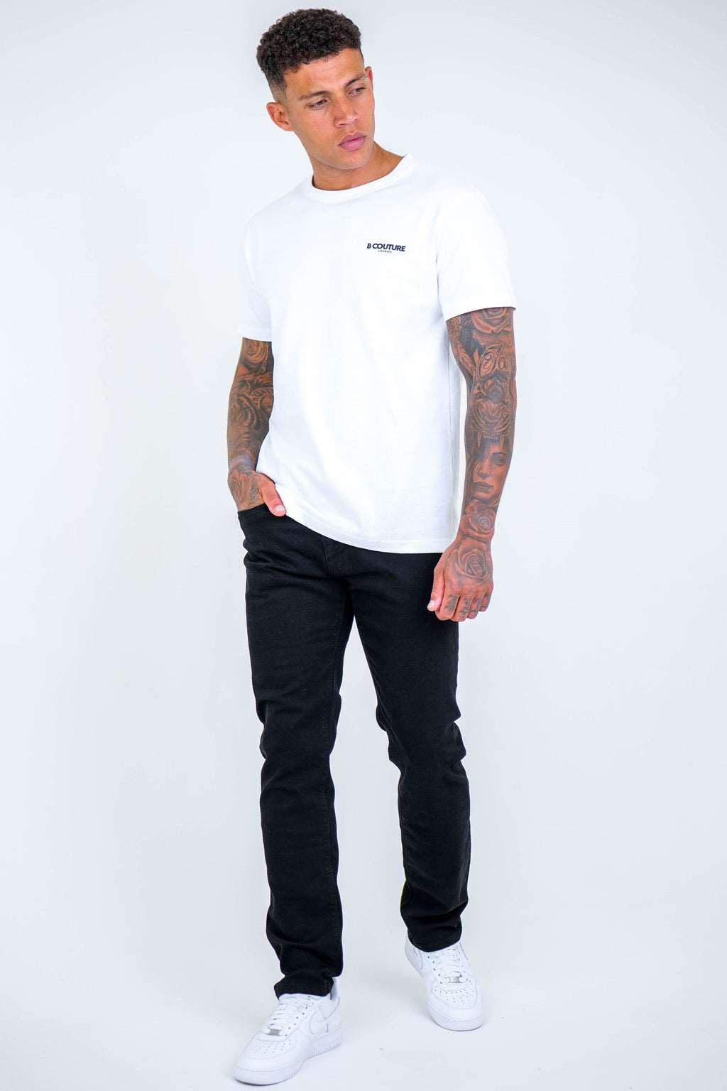 Farnfield Taper Fit Stretch Denim Jeans - Black