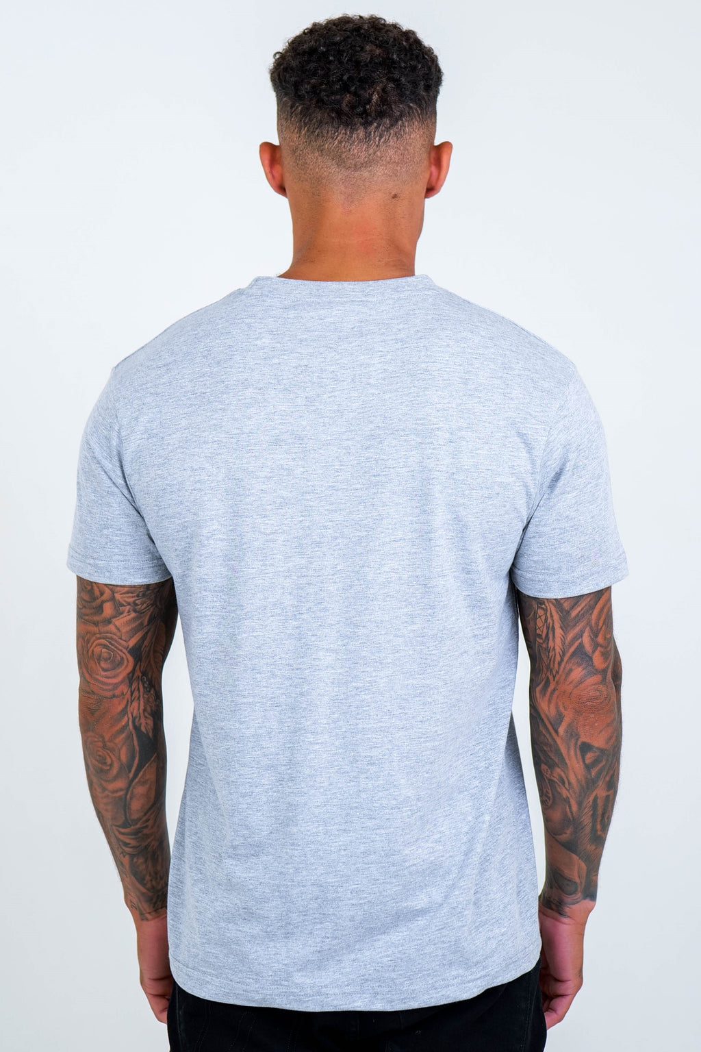 Boston Street Regular Fit Cotton T-Shirt - Grey Marl