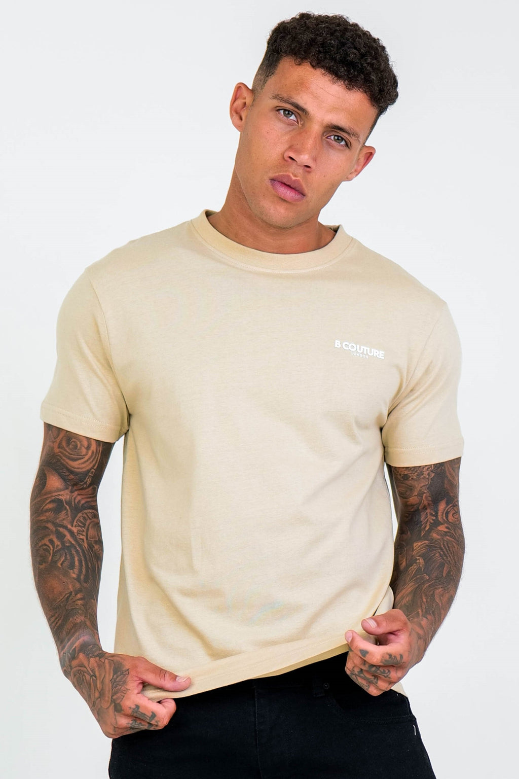 Boston Street Regular Fit Cotton T-Shirt - Stone