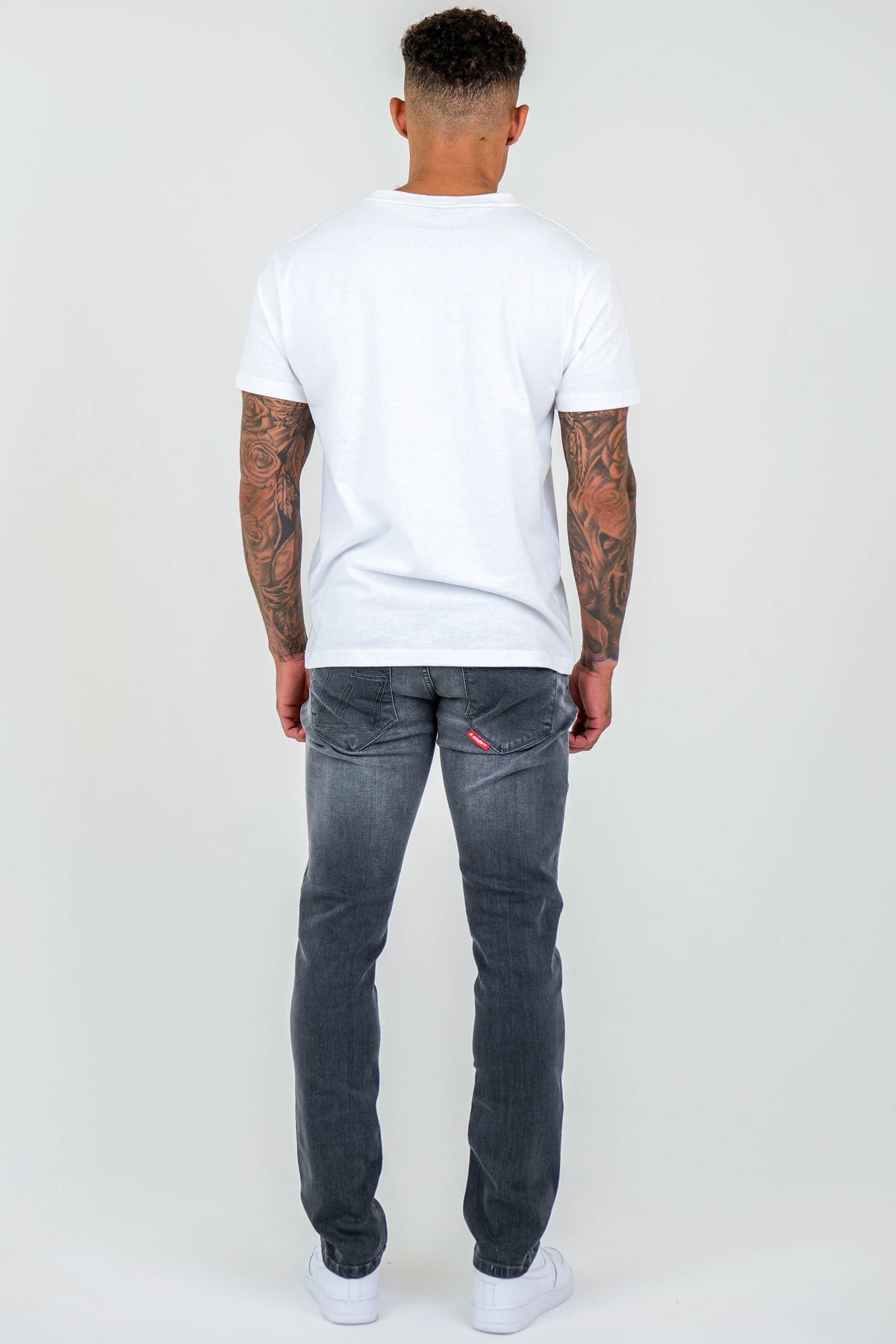 Farnfield Taper Fit Stretch Denim Jeans - Grey