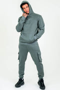 Compton Street Cargo Fleece Tracksuit - Gun Metal