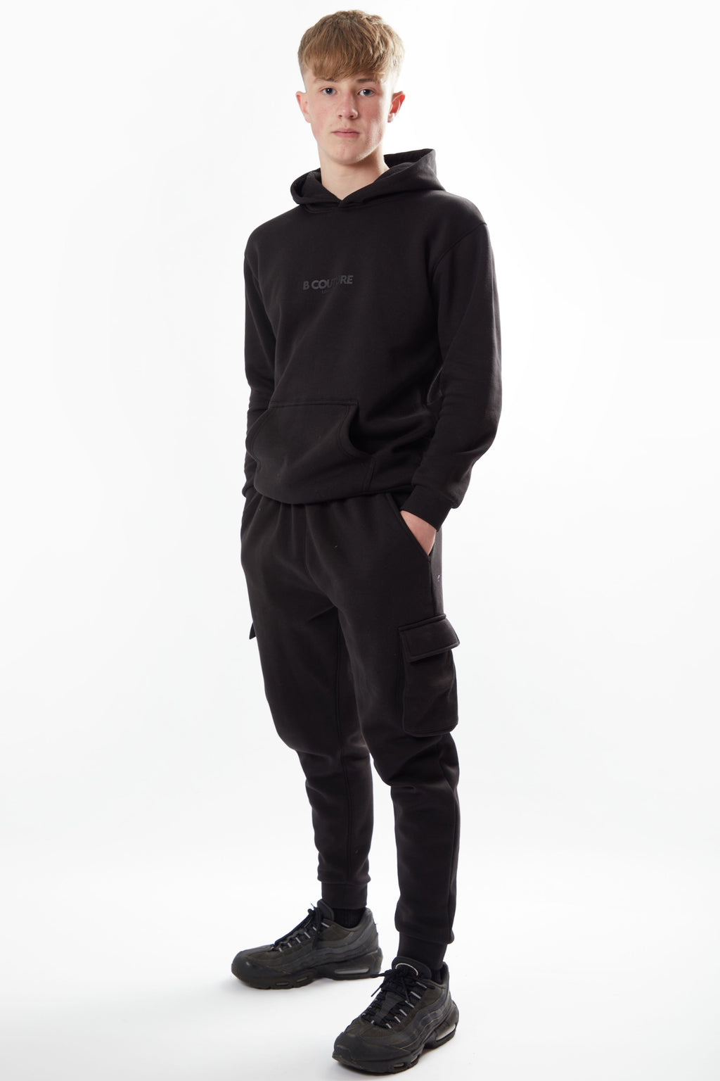 Holmdale Boys Fleece Tracksuit - Black