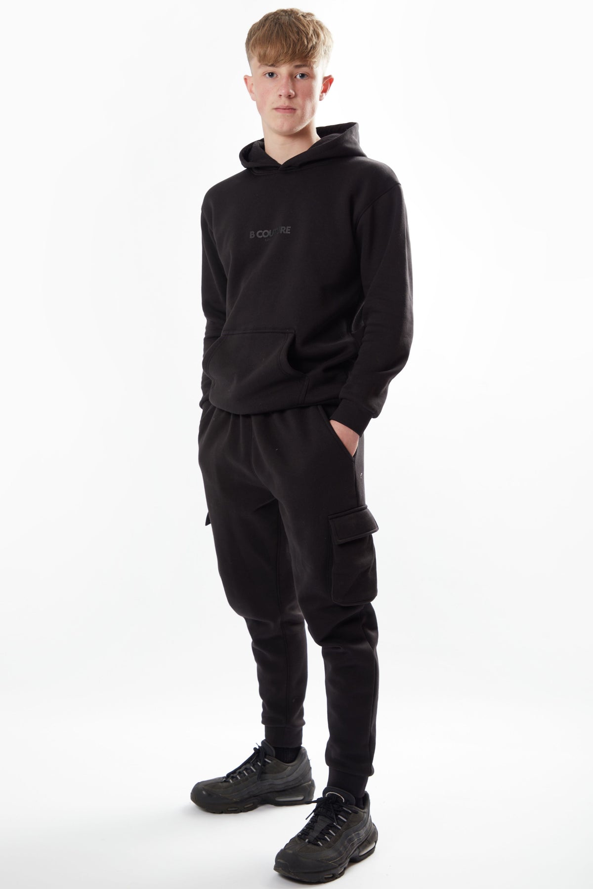 Holmdale Boys Fleece Tracksuit - Black