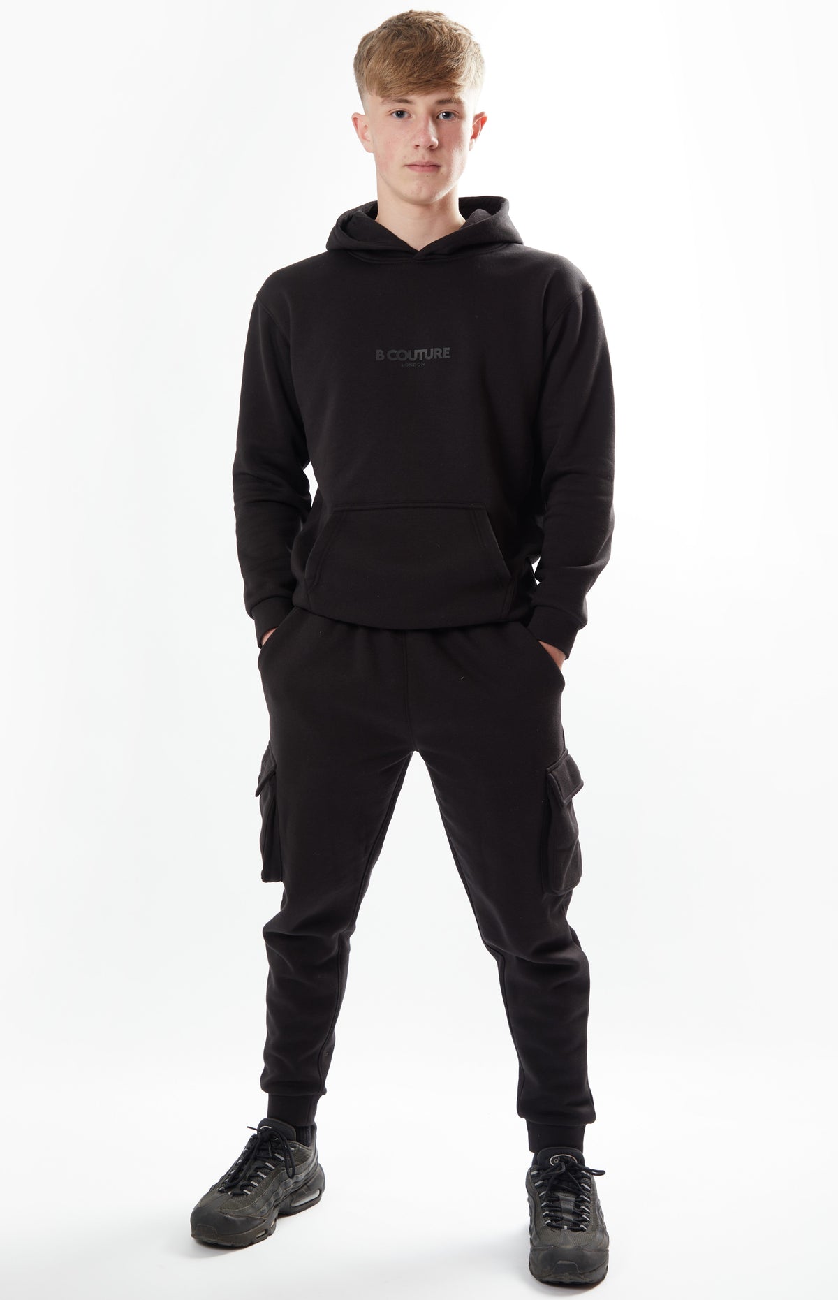 Holmdale Boys Fleece Tracksuit - Black