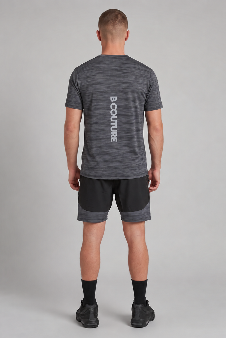 ProFabric Zip Jacket, Shorts & T-Shirt Set - Black/Grey