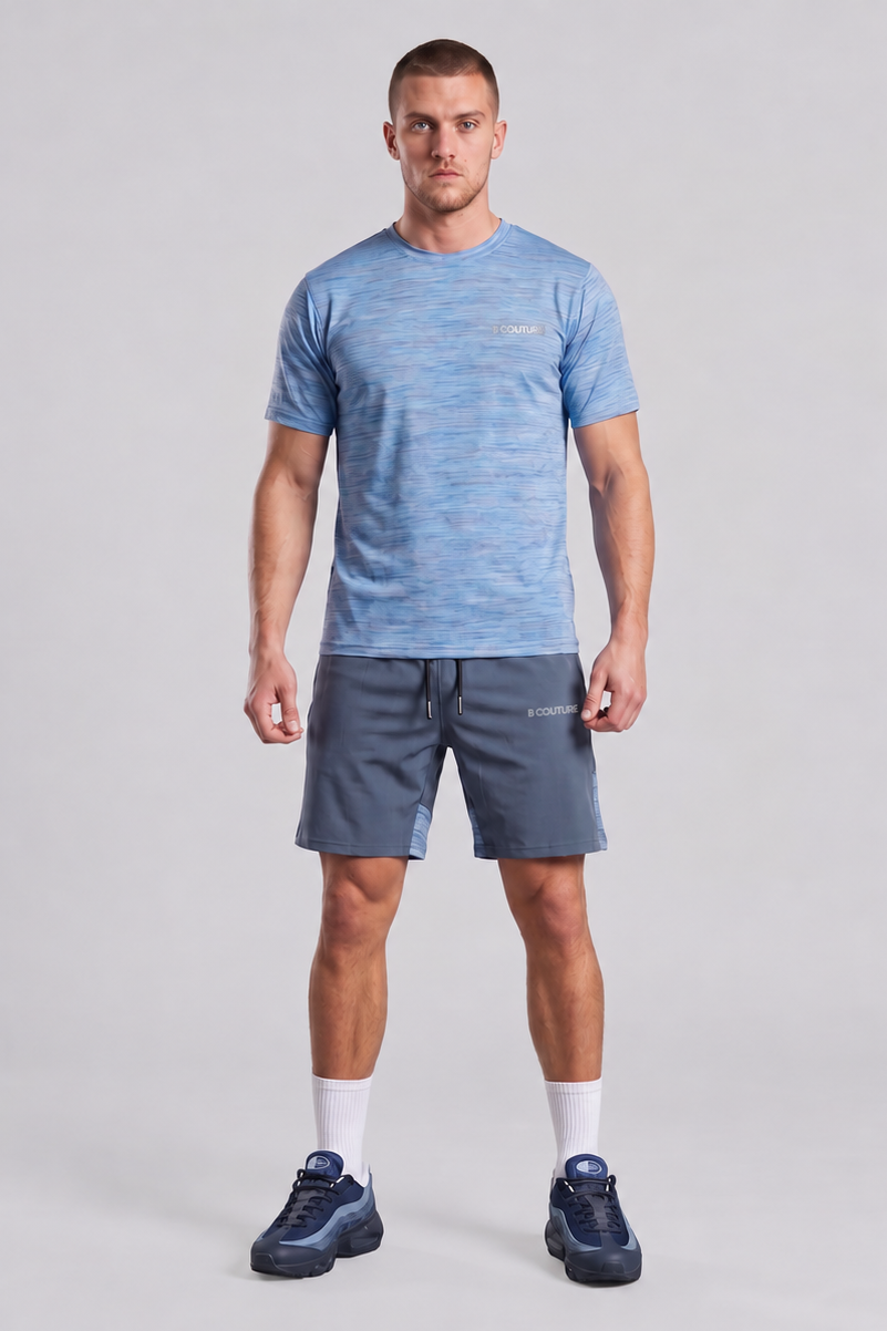 ProFabric Zip Jacket, Shorts & T-Shirt Set - Navy/Blue
