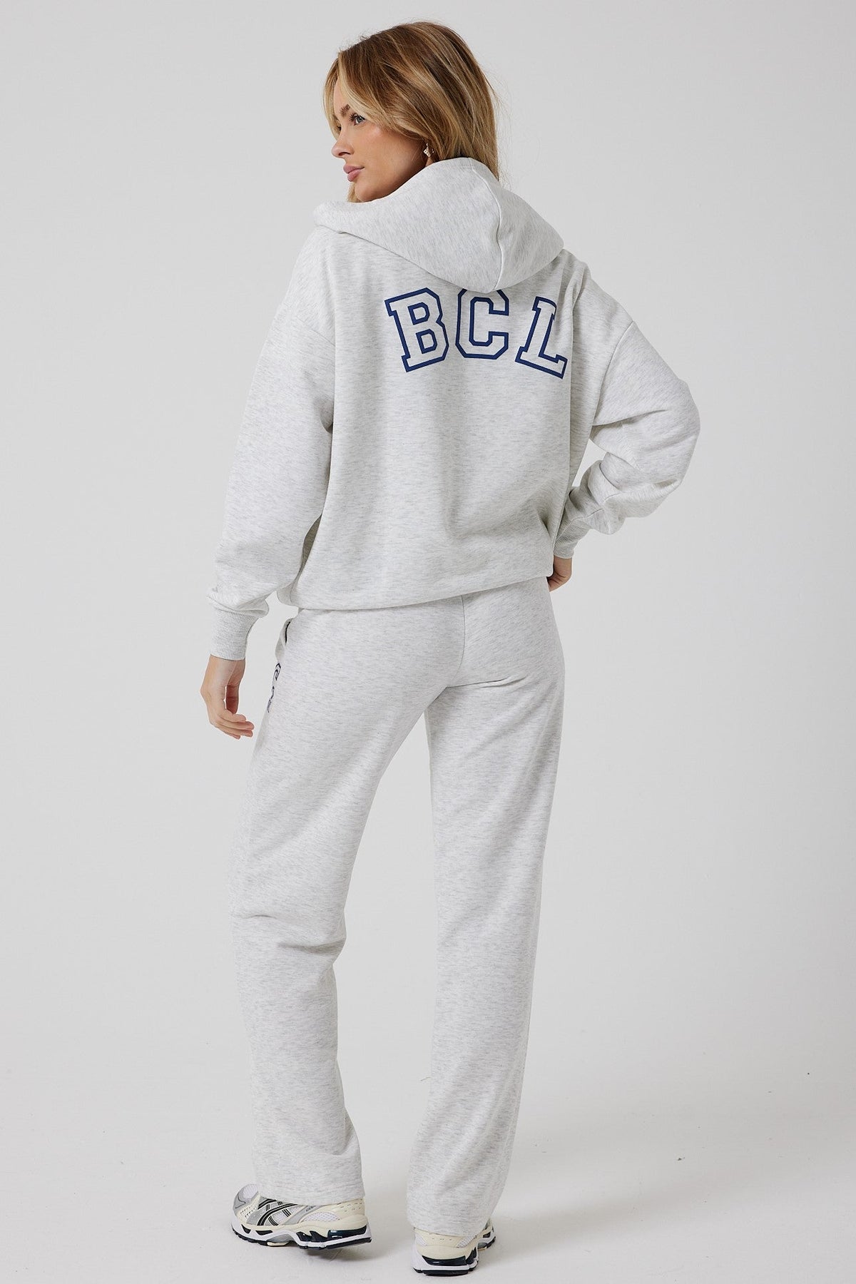 Ralph Street Wide Leg Zip Through Tracksuit - Grey Marl