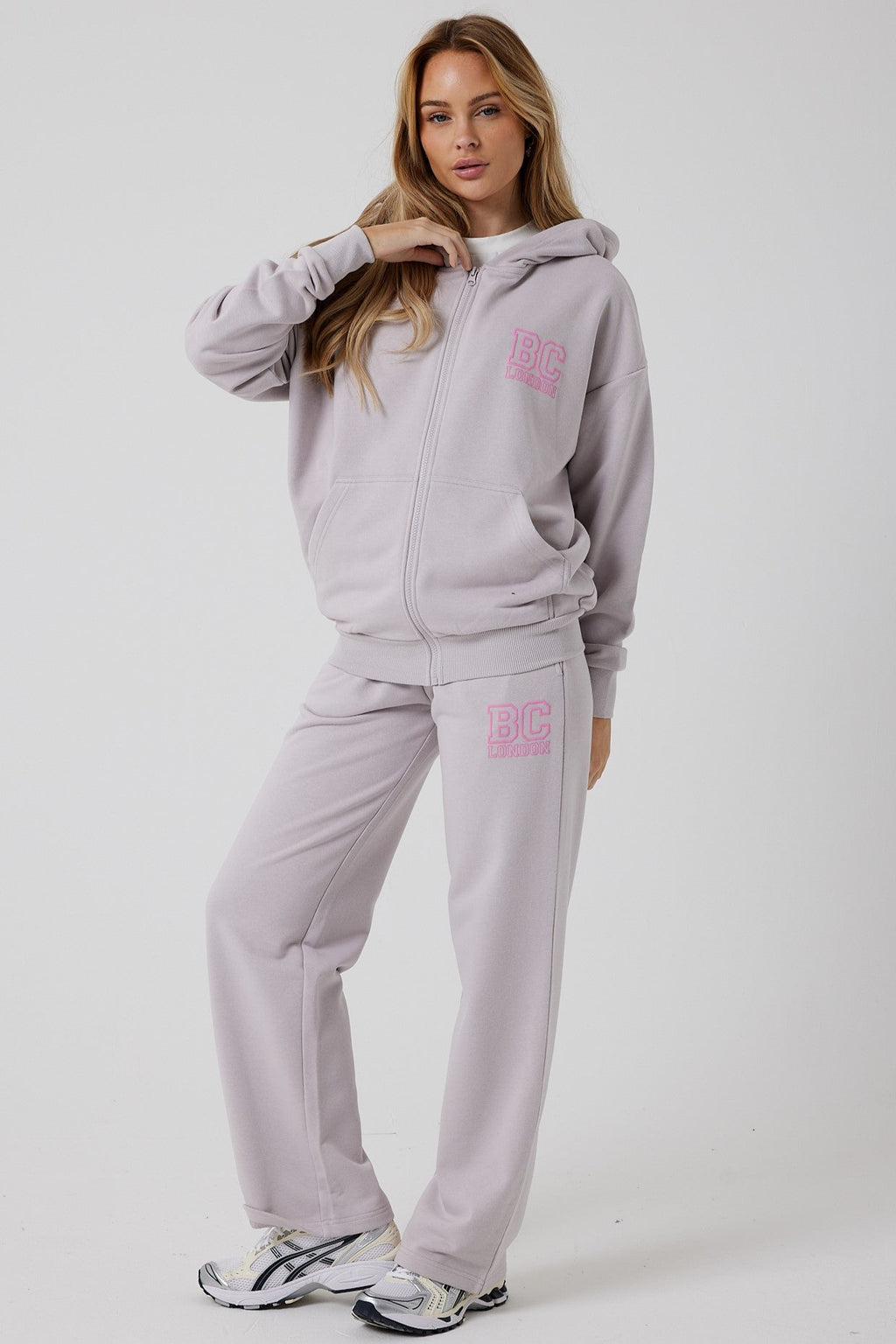 Ralph Street Wide Leg Tracksuit - Metal Grey