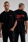 Refine Oversized Cotton T-Shirt - Black