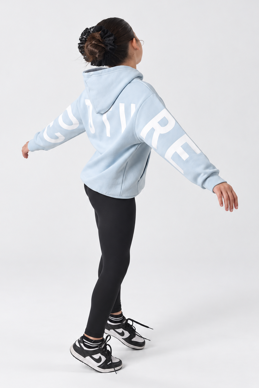 VXN Girls Leggings & Hoodie Set - Blue
