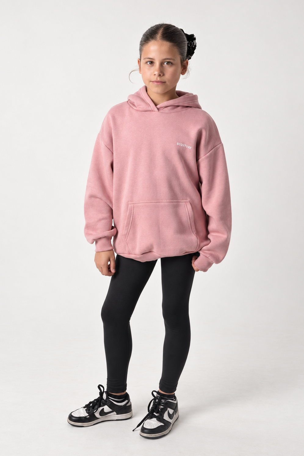VXN Girls Leggings & Hoodie Set - Dusty Pink