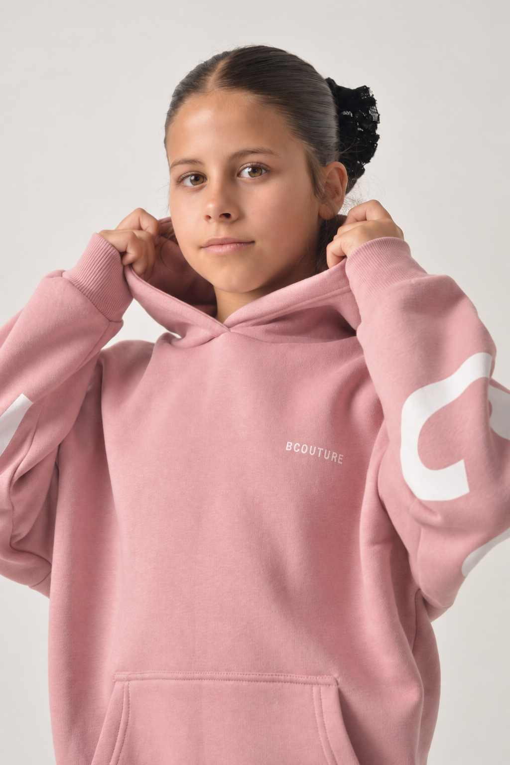 VXN Girls Leggings & Hoodie Set - Dusty Pink