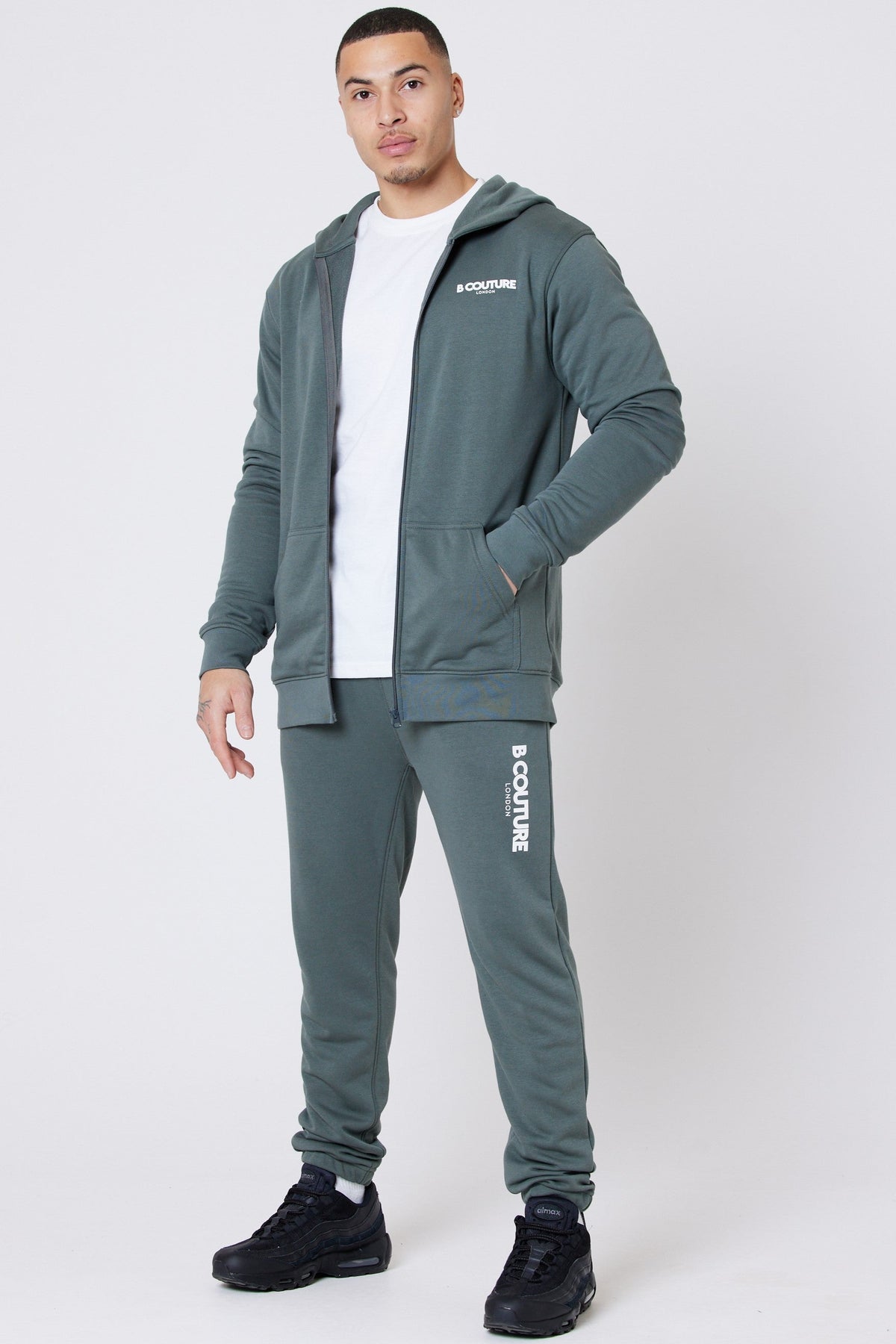 Auckland Fleece Full Zip Tracksuit - Gun Metal