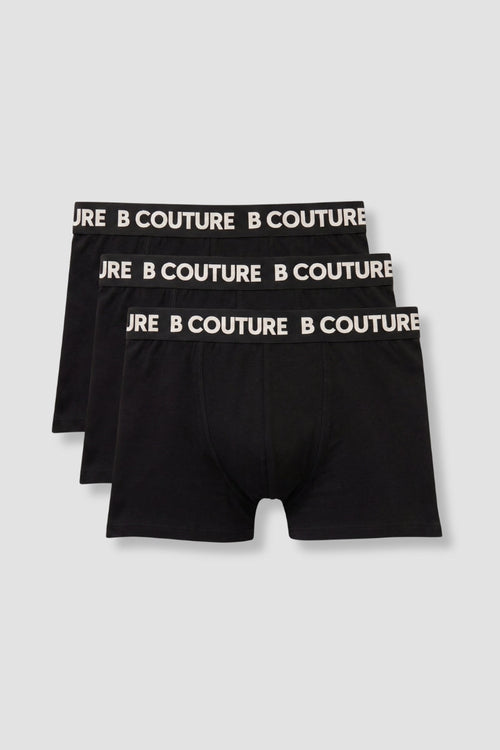 3-Pack Stretch Cotton Boxers - Black