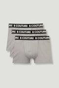 3-Pack Stretch Cotton Boxers - Grey