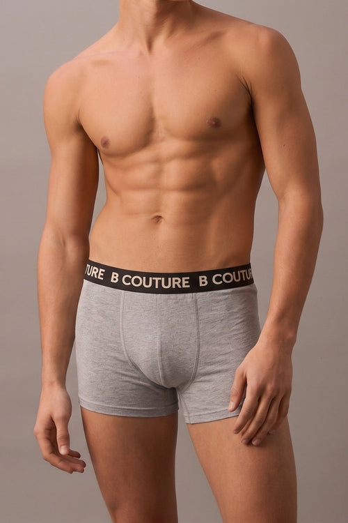 3-Pack Stretch Cotton Boxers - Grey